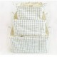 Clothes storage box, foldable storage box, washable large drawstring storage basket, simple cotton and linen storage box