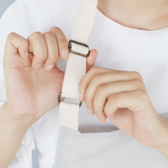 Nordic minimalist canvas aprons, cotton and linen, adjustable for men and women, with logos.