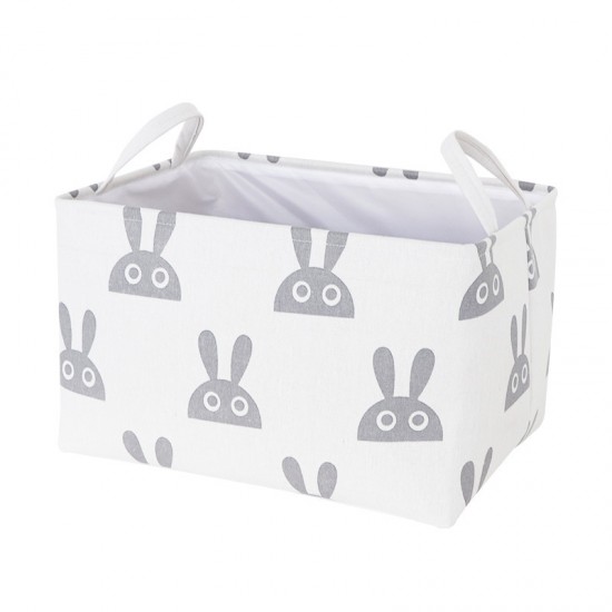 Cotton and linen storage box, desktop sundries and snack storage basket, foldable clothing and toy storage basket, cross-border supply