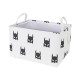 Cotton and linen storage box, desktop sundries and snack storage basket, foldable clothing and toy storage basket, cross-border supply