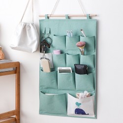 Creative, cute cotton and linen fabric hanging art for home. Large-capacity dormitory door wall-mounted storage bag