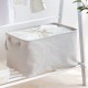 Japanese canvas thickened storage box, foldable clothing, cotton and linen fabric drawstring storage box Nordic Home Furnishings