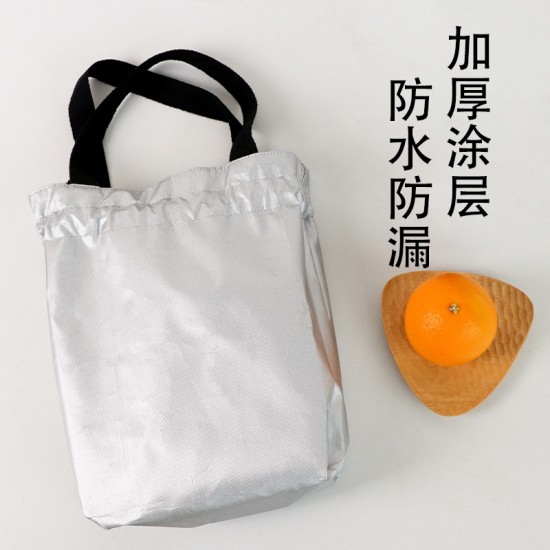 Japanese-style insulated lunch box, aluminum foil, cooler picnic bag, thickened cotton and linen student lunch tote bag with logo