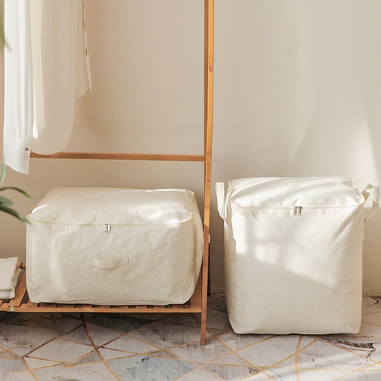 Tianshan Cotton and Linen Quilt Storage Bag, Thickened Large Capacity, Moisture-Proof Storage Bag, Quilt and Clothes Packing Dust Bag