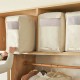 Tianshan cotton and linen compartmentalized storage box, household underwear drawer-style storage box, foldable clothes and pants storage box Storage Basket
