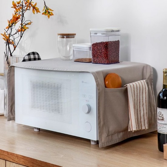 Japanese-style simple microwave dust cover, universal cover, heat dissipation cover, oven mat, waterproof, and oil-resistant cover.