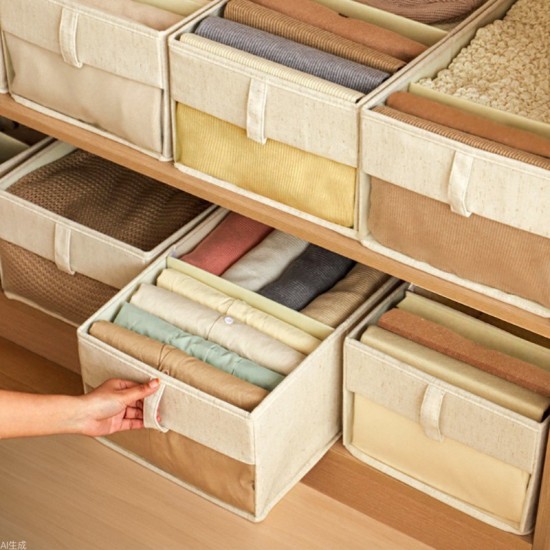 Living room storage kraft paper clothing storage bin, dirty laundry basket, household plush toy storage basket, waterproof and moisture-proof.