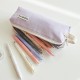Simple Japanese-style student-style large-capacity double-layer macaron pencil case, multifunctional waterproof nylon portable stationery bag