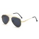 New trendy, large-frame retro sunglasses for men, high-end metal sunglasses for men's driving.
