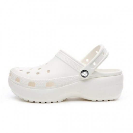 Cross Cloud Crocs, Summer Mid-Heel Women's Wading Beach Shoes, Women's Height-Increasing Thick-Sole Sandals 206750