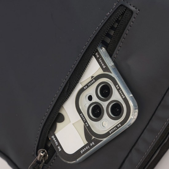 New men's chessboard pattern single shoulder bag, casual travel trendy crossbody bag, urban street casual men's bag, multi-functional cycling sports chest bag