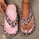 Best-selling leopard print flip-flops for women, fashionable, summer new style, thick-soled, fashionable, men's and women's flip-flops.