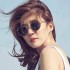 European and American trendy marine-lens sunglasses for women, personalized fashion glasses, cross-border new metal oval-frame sunglasses.
