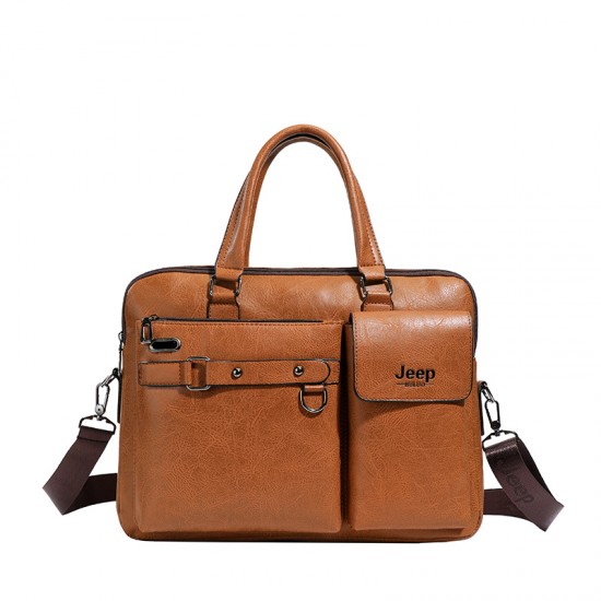 New style retro men's bag, European style men's casual single-shoulder bag, multi-layer business casual bag, trendy cross-body bag for men, large capacity men's single-shoulder bag