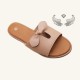 Cross-border direct sales Cape Verdean craft shoes, fashionable flat-soled flip-flops, wholesale. Slippers