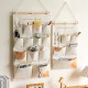 Multifunctional cotton and linen dormitory bedside storage bag, bedroom, and living room door storage bag.