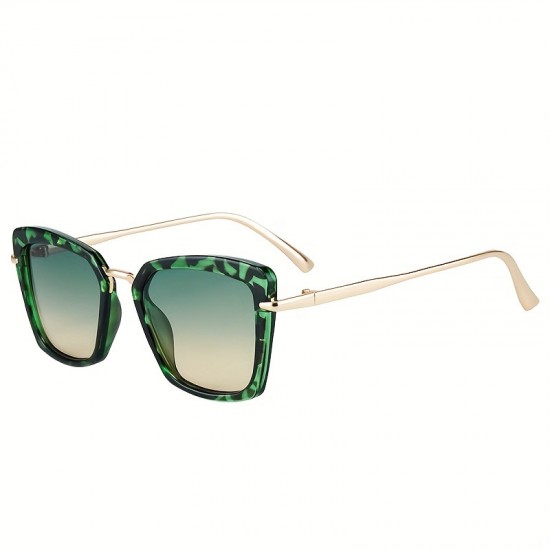 New personalized, modern metal sunglasses. Women's fashionable street-style sun protection sunglasses, European and American trendy cat-eye sunglasses