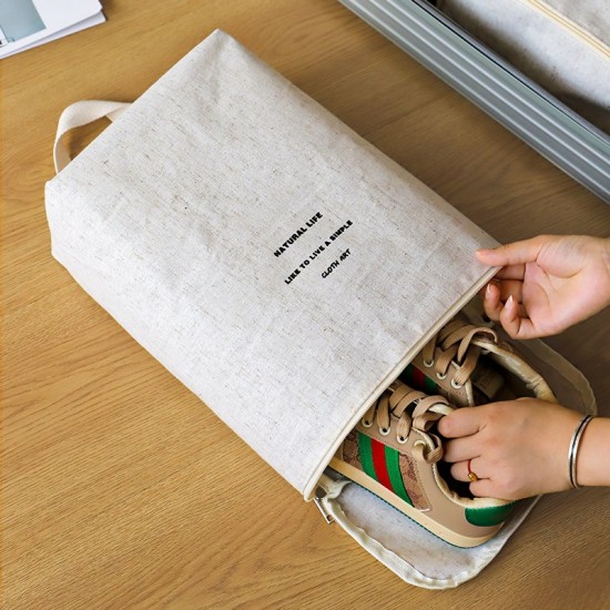 Tianshan cotton and linen storage box with compartments, drawer-style storage box, perfect for wardrobe organization and home storage