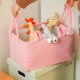 Foldable clothing storage box, washable large drawstring storage basket, simple cotton and linen storage box