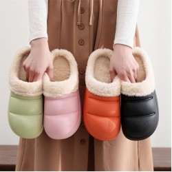 2023 New Cross-Border Winter Couple Midnight Warm Moon Goodnight Clock Cotton Slippers