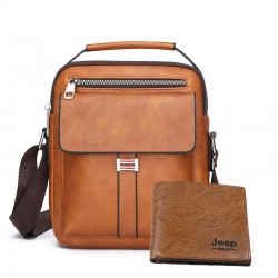 Men's single shoulder bag, outdoor casual mobile phone zero-coin storage handbag, vertical style Korean-style retro business cross-body men's bag