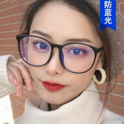 Flat Mirrors, Ultra-Light Cold Brown Frames for Women, Whitening, Round Frames, New Fashionable Blue Light Blocking Glasses