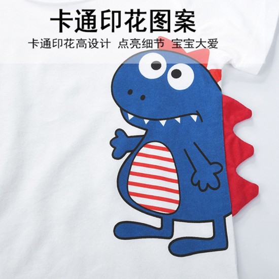 European and American style children's clothing, new summer styles, small and medium-sized children's T-shirts, cartoon pure cotton children's short-sleeved shorts, two-piece suits