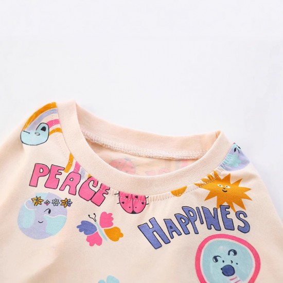 Children's skirts, new summer styles, European and American children's clothing, cartoon girls' cotton short-sleeved embroidered princess dresses