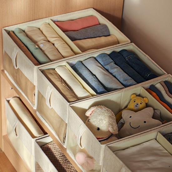 Living room storage kraft paper clothing storage bin, dirty laundry basket, household plush toy storage basket, waterproof and moisture-proof.