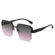 New European and American fashion sunglasses for women, high-end retro metal fox-head sunglasses for driving with sun protection