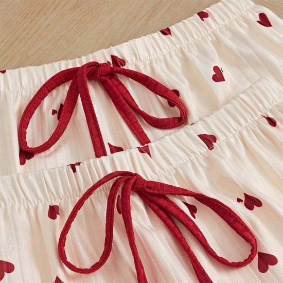 European-style cross-border autumn-winter best-selling home wear with printed short-sleeved pants, comfortable wide-leg pants, two-piece set of women's home wear that can be worn outside