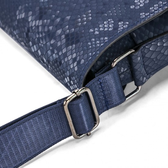 Snake pattern men's hanging bag, vertical style single-shoulder cross-body small bag, trendy fashion outdoor sports fun bag with cover, flap bag