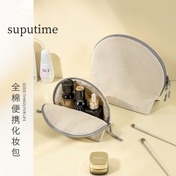 Simple time cotton canvas cosmetic storage bag, travel bag, business trip luggage, large toiletries storage bag