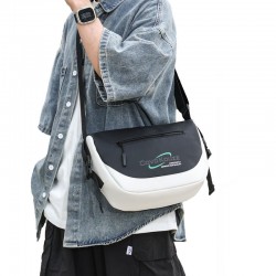 2025 new men's casual single shoulder bag, simple and fashionable leather film bag, outdoor sports bag, multi-functional travel bag, casual crossbody bag for business commuting