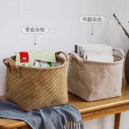 Simple cotton and linen fabric paper. Japanese-style living room tabletop tissue box set, tea ceremony creative linen tissue bag for home use.