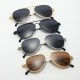 New trendy, large-frame retro sunglasses for men, high-end metal sunglasses for men's driving.