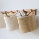 Cross-border Nordic cotton woven basket, desktop cosmetic storage bin, entryway miscellaneous key wall-mounted storage basket