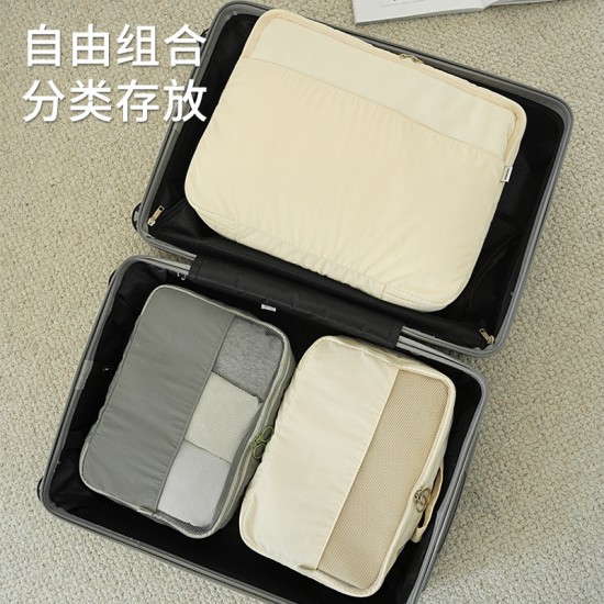 Cotton and linen storage box, foldable fabric storage basket with drawstring for children's toys and clothing, simple style