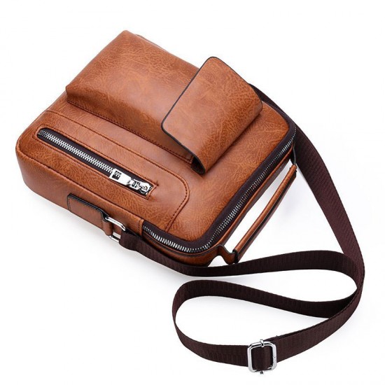 Men's single shoulder bag, urban simple business mobile phone storage casual waterproof small pocket men's bag, multi-functional single shoulder bag