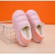 Waterproof and Non-Slip Cotton Slippers for Men and Women, Thick-Sole, Winter Home Warm Couple Plush Shoes