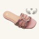 Factory hot-selling ladies' slippers: fashionable rhinestone flat non-slip slippers
