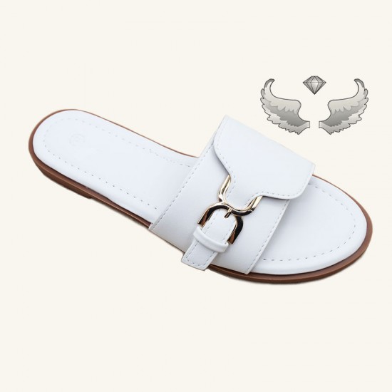 Factory hot-selling slippers, stylish flat-soled, durable outdoor slippers.