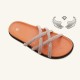 Chaozhou women's shoes for export: summer fashionable rhinestone flat non-slip slippers, factory-made ladies' slippers