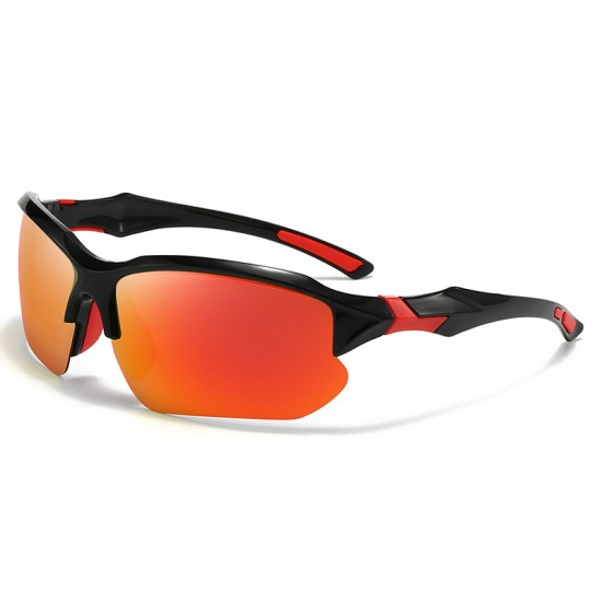 New European and American half-frame metal sunglasses, fashionable one-piece rimless trimmed slimming sunglasses for women, UV protection