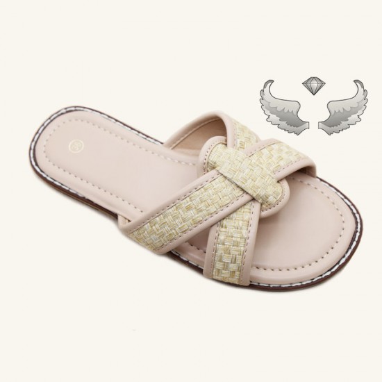 Madagascar cross-border fashionable flat shoes for women, light luxury rhinestone craft shoes, ladies slippers