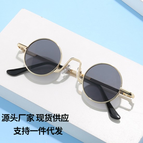 New retro metal polarized sunglasses, personalized street style UV protection sunglasses, men's toad driving sunglasses