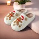 Best-selling Christmas snowflake gingerbread man slippers, unisex and warm, available for agency