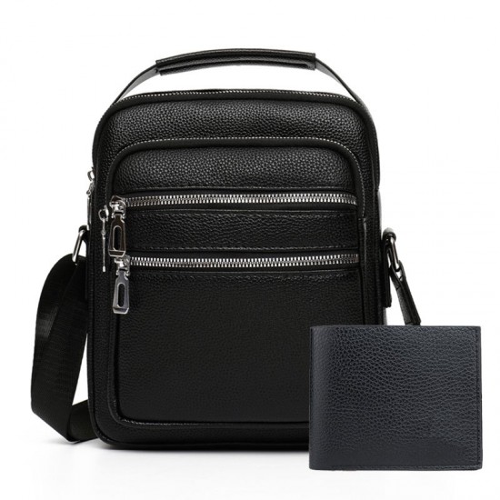 Business men's bag, best-selling men's handbag, men's cross-body bag, casual backpack, lychee cross-body bag design single shoulder bag