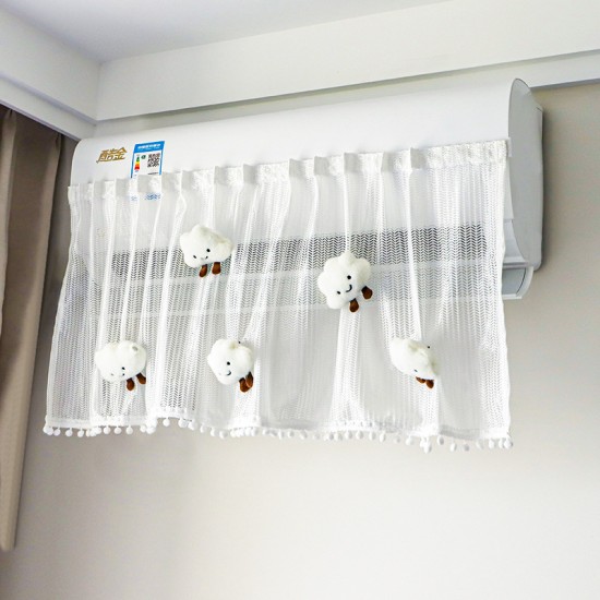 Herringbone yarn air conditioner windscreen, home use for postpartum care, baby bedroom, air conditioner air curtain, dust cover decoration