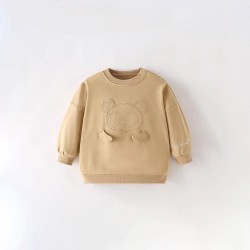 Children's tops, new autumn and winter styles, European and American children's casual hooded cardigans